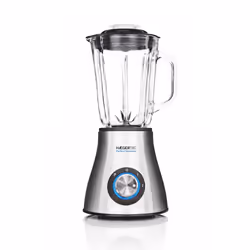 Haeger LQ-600.007A, Mélangeur de table, 1,5 L, Fonction d'impulsion, Pileur de glace, 600 W, Noir, Acier inoxydable, Transpar ...