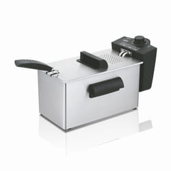 Haeger DF-3ES.017A friteuse 3 L 2000 W Noir, Acier satin