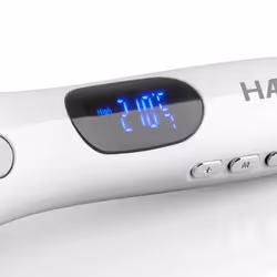 Haeger HR-45W.003A brosse soufflante et fer à lisser Fer à friser automatique À chaleur Noir, Blanc