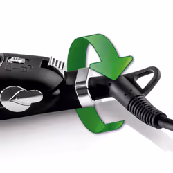 Haeger HS-45B.007A brosse soufflante et fer à lisser Vapeur Noir 2,5 m