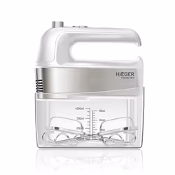 Haeger BL-3HW.015A, Batteur à main, Acier inoxydable, Blanc, Mélange, 1 L, Boutons, 300 W
