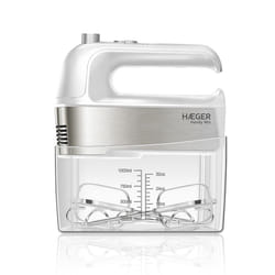 Haeger BL-3HW.015A mixeur Batteur à main 300 W Acier inoxydable, Blanc