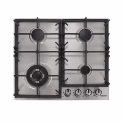 Haeger PG-4GI.005A, Acier inoxydable, Intégré, 60 cm, Gaz, Acier inoxydable, 4 zone(s)