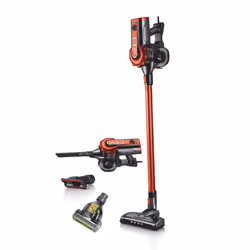 Haeger VC-600.047A, Aspirateur-balai 2 en 1, Sans sac, Noir, Rouge, 0,6 L, 16,73 L/s, Sec