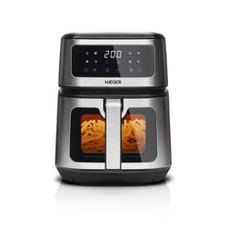 Haeger AF-D50.004A friteuse Unique 5 L 1200 W Friteuse d’air chaud Noir, Acier inoxydable