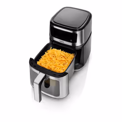 Haeger AF-D50.004A friteuse Unique 5 L 1200 W Friteuse d’air chaud Noir, Acier inoxydable