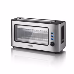 Haeger TO-100.014A grille-pain 6 2 part(s) 1000 W Noir, Acier inoxydable