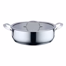 Haeger PA-24L.004A, Rond, Poêle polyvalente, Acier inoxydable, Acier inoxydable, 24 L, Vitrocéramique, Electrique, Gaz, Induc ...