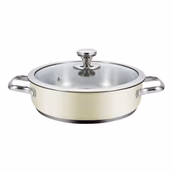 Haeger PA-24L.009A, Rond, Poêle polyvalente, Beige, Acier inoxydable, Acier inoxydable, 24 L, Vitrocéramique, Electrique, Gaz ...