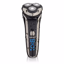 Haeger G-Man Ultra, Rasoir rotatif, Noir, Boutons, LED, Batterie, Lithium-Ion (Li-Ion)