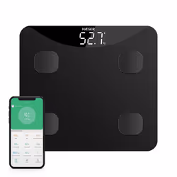 Haeger InteliScale, Pèse-personne électronique, 180 kg, 100 g, Noir, kg, Carré