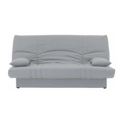 DREAM Banquette clic clac 3 places - Tissu gris clair - Slyle contemporain - L 190 x P92 cm