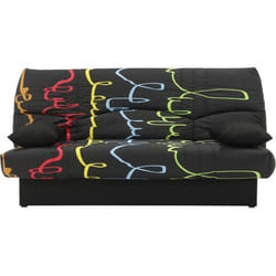 Les Tendances - Dream Banquette Clic Clac 3 Places - Motif Graffiti - Slyle Contemporain - L 190 X P92 Cm