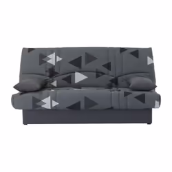 Banquette clic clac 3 places - tissu Bikini gris - Style contemporain - l 190 x p 92 cm - dream