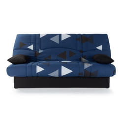 Banquette Clic Clac 3 Places - Tissu Bikini Bleu - Style Contemporain - L 190 X P 92 Cm - Dream