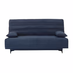 Banquette clic clac 3 places - tissu bleu - Style contemporain - L199 x P96 x 103 cm - KRISTEN