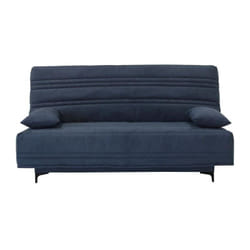 Les Tendances - Banquette clic clac 3 places - tissu bleu - Style contemporain - L199 x P96 x 10