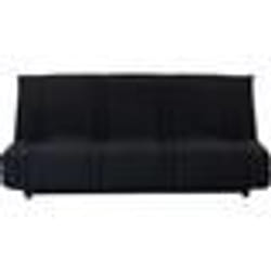 Banquette clic clac 3 places - tissu Noir - Style contemporain - L 193 x P 92 cm - LENA