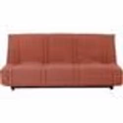 Banquette clic clac 3 places - Terracotta - 100% coton - L 193 x P 92 cm - LENA