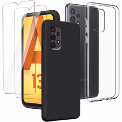 Coque - Samsung - Galaxy A13 - Souple - Silicone TPU - Transparent et Noir