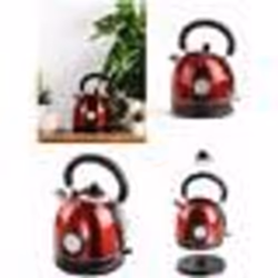 Bouilloire rétro - LIVOO - Rouge - Thermomètre intégré - Arrêt automatique - 1.8L