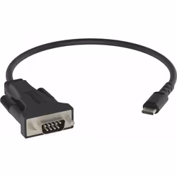 Vision TC-USBCSER/BL, Noir, RS-232, USB-C, Nickel, Chine, 170 mm