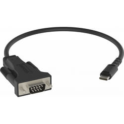 Vision TC-USBCSER/BL câble Série Noir RS-232 USB-C
