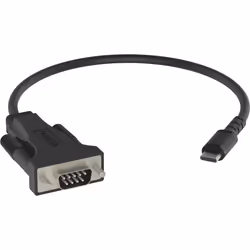 Vision TC-USBCSER/BL câble Série Noir RS-232 USB-C