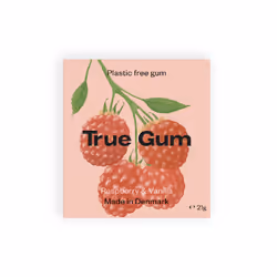 True Gum Chewing-gum à la Framboise &amp; à la Vanille, Framboise, Vanille, Édulcorants (xylitol: France, stéviolglycosides), ...