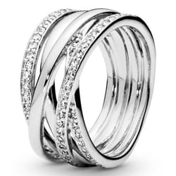 Pandora 190919CZ Anneau de croisement Femelle Argent sterling Argent
