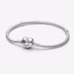 Bracelet - PANDORA - Moments - Argent 925/1000e - Fermoir Cœur - 18 cm