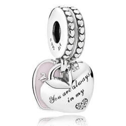Pandora Perle de verre Femme MOTHER A& DAUGHTER HEARTS