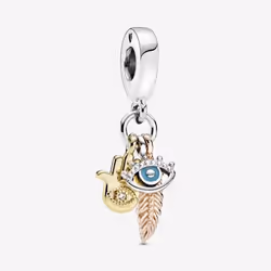 Pandora Perle de verre Femme HAND. EYE AND FEATHER