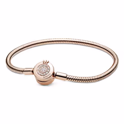 Pandora 589046C01, Bracelet à breloques, Chaîne à maillons serpent, Femelle, Or