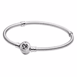 Bracelet - Pandora - Moments - Maille Serpent - Fermoir Infini - Argenté 17 cm