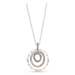 Pandora 389483C01 Collier à chaîne Femelle Or rose, Argent sterling