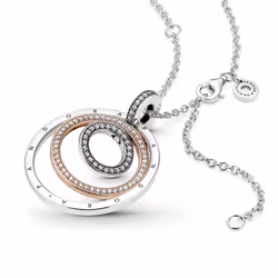 Pandora 389483C01 Collier à chaîne Femelle Or rose, Argent sterling - Vue supplémentaire 4