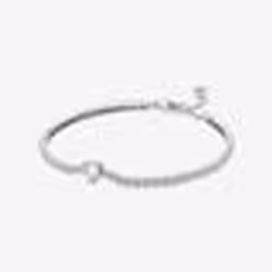 Bracelet Tennis - Pandora - Coeur Relief - Argent 925 - 18 cm - Zircons Cubiques