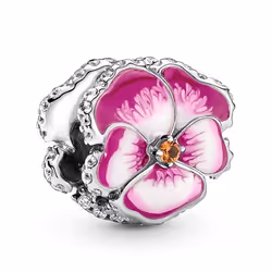 Pandora Perle de verre Femme PINK PANSY FLOWER