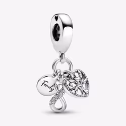 Charm Pendant - PANDORA - Triple Infini Famille - Argent - Gris - Femme