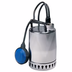 Pompe en inox avec sortie par le haut, idéale pour évacuer beaucoup d'eau.