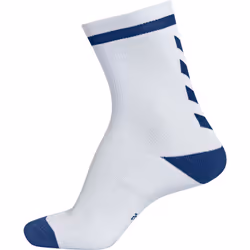 Chaussettes - HUMMEL - Elite Indoor Sock Low - Blanc et Bleu - Anti-bactérien - Séchage rapide