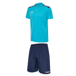 Set 2 pcs dentraînement turquoise et bleu marine hummel 100% polyester XL