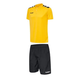 Set 2 pcs dentraînement jaune et noir hummel 100% polyester S