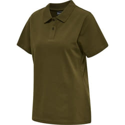 Polo stretch femme Hummel Red