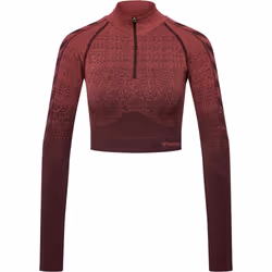 Maillot manches longues 1/2 zip sans couture femme Hummel Fade