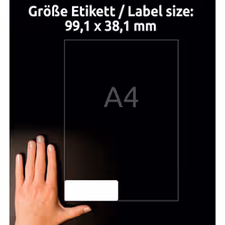 Avery L7163-100 étiquette auto-collante Rectangle aux angles arrondis Permanent Blanc 1400 pièce(s) - Vue supplémentaire 5