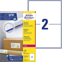 Avery L7168-100 étiquette auto-collante Rectangle Permanent Blanc 200 pièce(s)