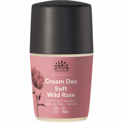 Urtekram Soft Wild Rose Cream Deo, Femmes, Déodorant parfumé, Déodorant roll-on, 50 ml, Hydratant, Lissage, Adoucissant, Aloe ...