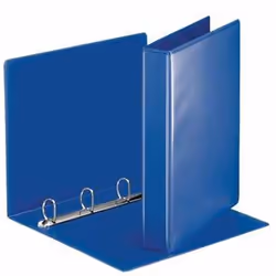 Esselte Panoramaringma, Anneau en D, Présentation, Carton, Bleu, Bleu, 3 cm